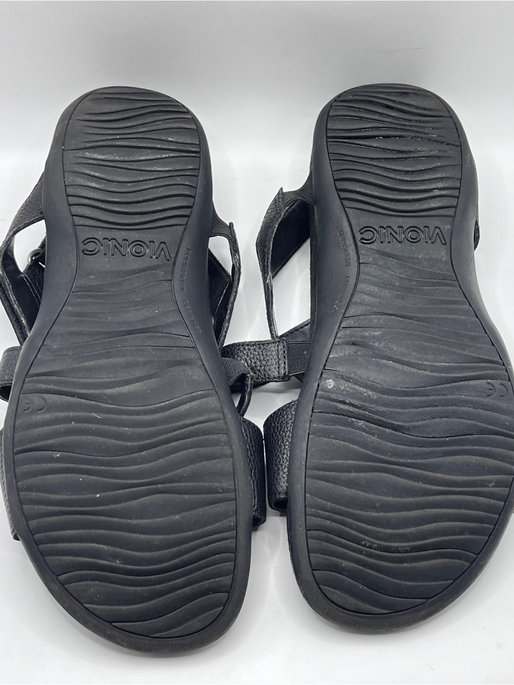 Vionic Raya Slingback Sandals, sz8 black pebbled leather adjustable straps - Picture 11 of 13